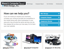 Tablet Screenshot of masonswebdesign.com